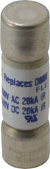 Ferraz Shawmut - 1,000 VAC/VDC, 0.14 Amp, Fast-Acting Multimeter Fuse - 34.9mm OAL, 20 at AC/DC kA Rating, 10.3mm Diam - USA Tool & Supply