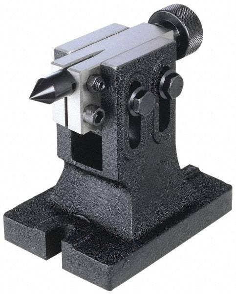 Interstate - 4" Centerline Height, Tailstock - Adjustable, Cast Iron, Use with Speed-Dex Indexing fixtures - USA Tool & Supply