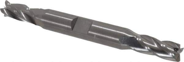 OSG - 5/16", 3/4" LOC, 3/8" Shank Diam, 3" OAL, 4 Flute, Solid Carbide Square End Mill - Double End, Uncoated, Spiral Flute, 30° Helix, Right Hand Cut, Right Hand Flute, Series 444 - USA Tool & Supply