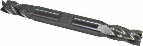 OSG - 11/32", 3/4" LOC, 3/8" Shank Diam, 3-1/2" OAL, 4 Flute, Solid Carbide Square End Mill - Double End, Uncoated, Spiral Flute, 30° Helix, Right Hand Cut, Right Hand Flute, Series 444 - USA Tool & Supply