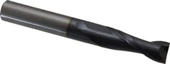 OSG - 3/8", 1-1/8" LOC, 3/8" Shank Diam, 3" OAL, 2 Flute, Solid Carbide Square End Mill - Single End, TiAlN Finish, Spiral Flute, 30° Helix, Centercutting, Right Hand Cut, Right Hand Flute, Series 462 - USA Tool & Supply