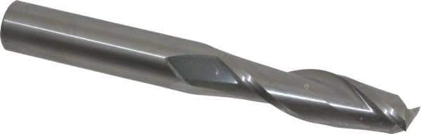 OSG - 5/8", 2-1/4" LOC, 5/8" Shank Diam, 5" OAL, 2 Flute, Solid Carbide Square End Mill - Single End, Uncoated, Spiral Flute, 30° Helix, Centercutting, Right Hand Cut, Right Hand Flute, Series 462 - USA Tool & Supply