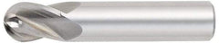 OSG - 5/8" Diam, 3/4" LOC, 4 Flute Solid Carbide Ball End Mill - Uncoated, Single End, 3" OAL, 5/8" Shank Diam, Spiral Flute - USA Tool & Supply