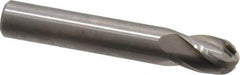OSG - 5/16" Diam, 1/2" LOC, 4 Flute Solid Carbide Ball End Mill - Uncoated, Single End, 2" OAL, 5/16" Shank Diam, Spiral Flute - USA Tool & Supply