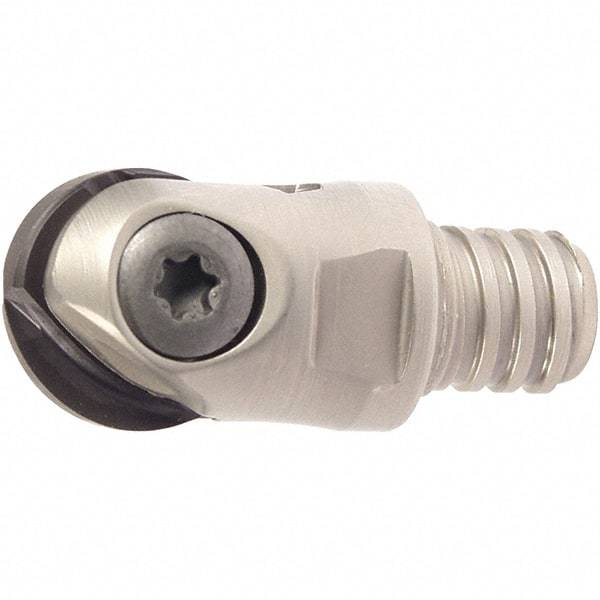 Iscar - 20mm Cut Diam, 48.8mm OAL, Indexable Ball Nose End Mill - 35mm Head Length, T12 Modular Connection, HCM-MM Toolholder, HBF-QF, HBR-QF, HCD-QF, HCR Insert - USA Tool & Supply