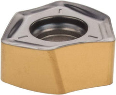 Iscar - H600 WXCU080612 Grade IC808 Carbide Milling Insert - TiAlN/AlTiN/TiN Finish, 0.2677" Thick, 0.5378" Inscribed Circle, 1.2mm Corner Radius - USA Tool & Supply