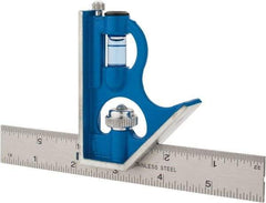 Empire Level - 2 Piece, 6" Combination Square Set - 1/64 & 1/32" (English) Graduation, Stainless Steel Blade, - USA Tool & Supply