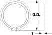Thomson Industries - 0.078" Wide, Steel 1-1/2" External Retaining Ring - For Use with Linear Bearing SSU-24, SUPER-24, 243848 - USA Tool & Supply