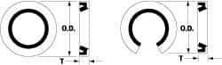 Thomson Industries - 1" Diam, Stainless Steel Bearing Seal for Open External Housing - 3/16" Wide x 1.567" Outside Diam - USA Tool & Supply