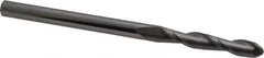 OSG - 1/4" Diam, 1-1/2" LOC, 2 Flute Solid Carbide Ball End Mill - Uncoated, Single End, 4" OAL, 1/4" Shank Diam, Spiral Flute - USA Tool & Supply