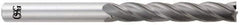 OSG - 1", 3" LOC, 1" Shank Diam, 6" OAL, 4 Flute, Solid Carbide Square End Mill - Single End, Uncoated, Spiral Flute, 30° Helix, Centercutting, Right Hand Cut, Right Hand Flute, Series 484 - USA Tool & Supply