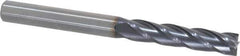 OSG - 3/8", 1-3/4" LOC, 3/8" Shank Diam, 4" OAL, 4 Flute, Solid Carbide Square End Mill - Single End, TiAlN Finish, Spiral Flute, 30° Helix, Centercutting, Right Hand Cut, Right Hand Flute, Series 484 - USA Tool & Supply