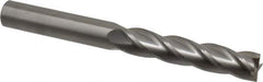 OSG - 5/8", 3" LOC, 5/8" Shank Diam, 6" OAL, 4 Flute, Solid Carbide Square End Mill - Single End, Uncoated, Spiral Flute, 30° Helix, Centercutting, Right Hand Cut, Right Hand Flute, Series 484 - USA Tool & Supply