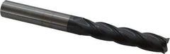 OSG - 5/8", 3" LOC, 5/8" Shank Diam, 6" OAL, 4 Flute, Solid Carbide Square End Mill - Single End, TiAlN Finish, Spiral Flute, 30° Helix, Centercutting, Right Hand Cut, Right Hand Flute, Series 484 - USA Tool & Supply