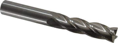 OSG - 3/4", 3" LOC, 3/4" Shank Diam, 6" OAL, 4 Flute, Solid Carbide Square End Mill - Single End, Uncoated, Spiral Flute, 30° Helix, Centercutting, Right Hand Cut, Right Hand Flute, Series 484 - USA Tool & Supply