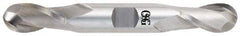 OSG - 7/16" Diam, 7/8" LOC, 2 Flute Solid Carbide Ball End Mill - Uncoated, Double End, 4" OAL, 1/2" Shank Diam, Spiral Flute - USA Tool & Supply