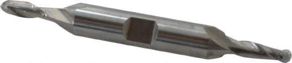 OSG - 3/16" Diam, 1/2" LOC, 2 Flute Solid Carbide Ball End Mill - Uncoated, Double End, 3-1/4" OAL, 3/8" Shank Diam, Spiral Flute - USA Tool & Supply