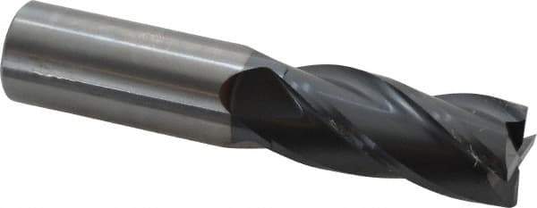 OSG - 1", 2-1/4" LOC, 1" Shank Diam, 5" OAL, 4 Flute, Solid Carbide Square End Mill - Single End, TiAlN Finish, Spiral Flute, 30° Helix, Centercutting, Right Hand Cut, Right Hand Flute, Series 464 - USA Tool & Supply