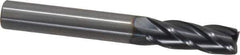 OSG - 3/8", 1-1/8" LOC, 3/8" Shank Diam, 3" OAL, 4 Flute, Solid Carbide Square End Mill - Single End, TiAlN Finish, Spiral Flute, 30° Helix, Centercutting, Right Hand Cut, Right Hand Flute, Series 464 - USA Tool & Supply