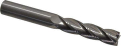 OSG - 1/2", 2" LOC, 1/2" Shank Diam, 4" OAL, 4 Flute, Solid Carbide Square End Mill - Single End, Uncoated, Spiral Flute, 30° Helix, Centercutting, Right Hand Cut, Right Hand Flute, Series 464 - USA Tool & Supply