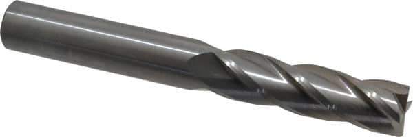 OSG - 5/8", 2-1/4" LOC, 5/8" Shank Diam, 5" OAL, 4 Flute, Solid Carbide Square End Mill - Single End, Uncoated, Spiral Flute, 30° Helix, Centercutting, Right Hand Cut, Right Hand Flute, Series 464 - USA Tool & Supply