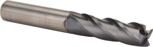 OSG - 5/8", 2-1/4" LOC, 5/8" Shank Diam, 5" OAL, 4 Flute, Solid Carbide Square End Mill - Single End, TiAlN Finish, Spiral Flute, 30° Helix, Centercutting, Right Hand Cut, Right Hand Flute, Series 464 - USA Tool & Supply