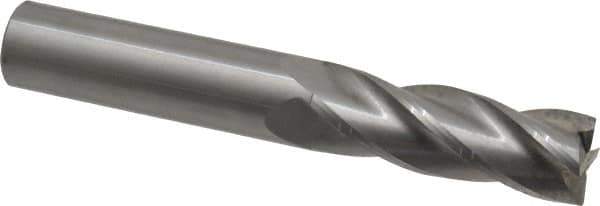 OSG - 3/4", 2-1/4" LOC, 3/4" Shank Diam, 5" OAL, 4 Flute, Solid Carbide Square End Mill - Single End, Uncoated, Spiral Flute, 30° Helix, Centercutting, Right Hand Cut, Right Hand Flute, Series 464 - USA Tool & Supply