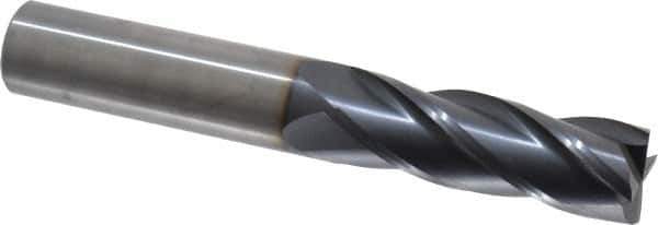 OSG - 3/4", 2-1/4" LOC, 3/4" Shank Diam, 5" OAL, 4 Flute, Solid Carbide Square End Mill - Single End, TiAlN Finish, Spiral Flute, 30° Helix, Centercutting, Right Hand Cut, Right Hand Flute, Series 464 - USA Tool & Supply