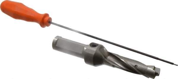 Kennametal - 17.46 to 17.96mm Diam, 3xD, 54mm Max Depth, 3/4" Shank Diam, 75.18mm Flute, 146.05mm OAL, Replaceable Tip Drill - KSEM0688 Insert, 1 Seat Size, Series KSEM - USA Tool & Supply