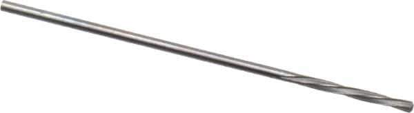 Magafor - 0.8611mm Solid Carbide 4 Flute Chucking Reamer - Spiral Flute, 0.0339" Straight Shank, 9/32" Flute Length, 1-5/16" OAL - USA Tool & Supply