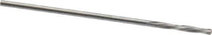 Magafor - #60 Solid Carbide 4 Flute Chucking Reamer - Spiral Flute, 0.0402" Straight Shank, 9/32" Flute Length, 1-5/16" OAL - USA Tool & Supply