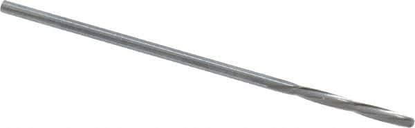 Magafor - #56 Solid Carbide 4 Flute Chucking Reamer - Spiral Flute, 0.0465" Straight Shank, 25/64" Flute Length, 1-9/16" OAL - USA Tool & Supply