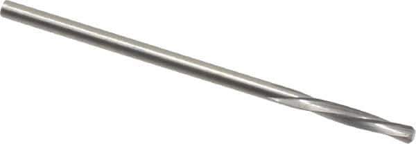 Magafor - 2.1311mm Solid Carbide 4 Flute Chucking Reamer - Spiral Flute, 0.0839" Straight Shank, 7/16" Flute Length, 1-31/32" OAL - USA Tool & Supply