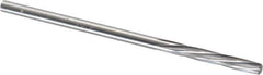 Magafor - 2.54mm Solid Carbide 6 Flute Chucking Reamer - Spiral Flute, 2.54mm Straight Shank, 19/32" Flute Length, 2-1/4" OAL - USA Tool & Supply