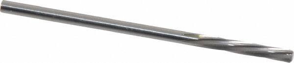 Magafor - 2.5705mm Solid Carbide 6 Flute Chucking Reamer - Spiral Flute, 0.1012" Straight Shank, 19/32" Flute Length, 2-1/4" OAL - USA Tool & Supply
