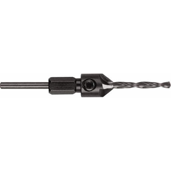 DeWALT - 3/4" Cutter Diam, 11/64" Drill Compatibility, 3-1/2" Overall Length, Adjustable Depth Drill Countersink - USA Tool & Supply