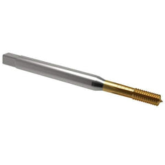 Emuge - 5/16-18 UNC 2BX Modified Bottoming Thread Forming Tap - Cobalt, TiN Finish, 3.543" OAL, 0.787" Thread Length, Right Hand Thread, Series Rekord Druck-S - USA Tool & Supply
