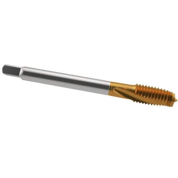 Emuge - 1/2-13 UNC 2BX Modified Bottoming Thread Forming Tap - Cobalt, TiN Finish, 4.331" OAL, 0.984" Thread Length, Right Hand Thread, Series Rekord Druck-S - USA Tool & Supply