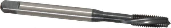 Emuge - 1/4-28 UNF 3 Flute 2BX Plug Spiral Flute Tap - Cobalt, Oxide Finish, 3.15" OAL, Left Hand Flute, Right Hand Thread, Series Rekord C-Ti - USA Tool & Supply