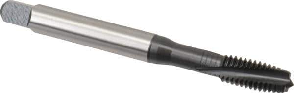 Emuge - 3/8-16 UNC 3 Flute 2BX Plug Spiral Flute Tap - Cobalt, Nitride Finish, 3.937" OAL, Left Hand Flute, Right Hand Thread, Series Rekord C-Ti - USA Tool & Supply