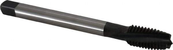 Emuge - 1/2-13 UNC 3 Flute 2BX Plug Spiral Flute Tap - Cobalt, Nitride Finish, 4.331" OAL, Left Hand Flute, Right Hand Thread, Series Rekord C-Ti - USA Tool & Supply