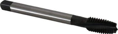 Emuge - 1/2-13 UNC 3 Flute 2BX Plug Spiral Flute Tap - Cobalt, Nitride Finish, 4.331" OAL, Left Hand Flute, Right Hand Thread, Series Rekord C-Ti - USA Tool & Supply