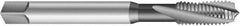 Emuge - 7/16-14 UNC 3 Flute 2BX Modified Bottoming Spiral Flute Tap - Cobalt, Oxide Finish, 3.937" OAL, Right Hand Flute, Right Hand Thread, Series Rekord D-Ti - USA Tool & Supply