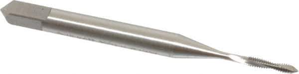 Emuge - #0-80 UNF 2 Flute 3BX Modified Bottoming Spiral Flute Tap - Cobalt, Oxide Finish, 1.626" OAL, Right Hand Flute, Right Hand Thread, Series Rekord D-Ti - USA Tool & Supply