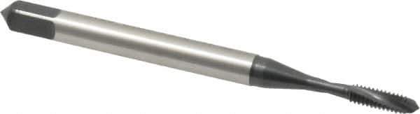 Emuge - #2-56 UNC 2 Flute 2BX Modified Bottoming Spiral Flute Tap - Cobalt, Oxide Finish, 1.772" OAL, Right Hand Flute, Right Hand Thread, Series Rekord D-Ti - USA Tool & Supply