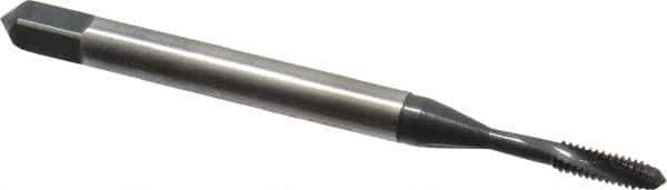 Emuge - #2-56 UNC 2 Flute 3BX Modified Bottoming Spiral Flute Tap - Cobalt, Oxide Finish, 1.772" OAL, Right Hand Flute, Right Hand Thread, Series Rekord D-Ti - USA Tool & Supply