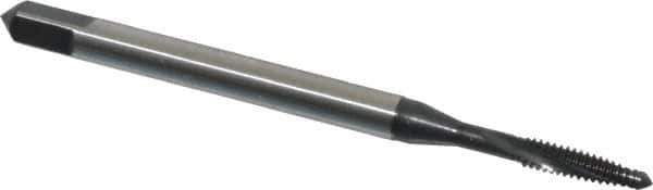 Emuge - #3-48 UNC 2 Flute 3BX Modified Bottoming Spiral Flute Tap - Cobalt, Oxide Finish, 1.969" OAL, Right Hand Flute, Right Hand Thread, Series Rekord D-Ti - USA Tool & Supply