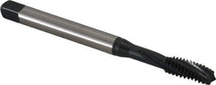Emuge - 1/4-20 UNC 3 Flute 3BX Modified Bottoming Spiral Flute Tap - Cobalt, Oxide Finish, 3.15" OAL, Right Hand Flute, Right Hand Thread, Series Rekord D-Ti - USA Tool & Supply