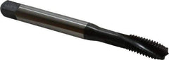 Emuge - 3/8-16 UNC 3 Flute 3BX Modified Bottoming Spiral Flute Tap - Cobalt, Oxide Finish, 3.937" OAL, Right Hand Flute, Right Hand Thread, Series Rekord D-Ti - USA Tool & Supply
