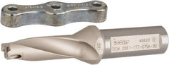 Iscar - 0.591 to 5/8" Diam, 3xD, 1.77" Max Depth, 3/4" Shank Diam, Replaceable Tip Drill - IDI Insert, 15 Seat Size, DCM Toolholder, Series ChamDrill - USA Tool & Supply